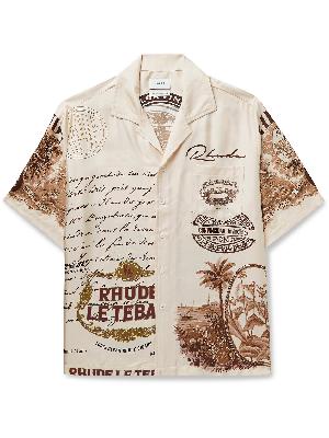 Rhude - Cigar Camp-Collar Printed Silk-Twill Shirt