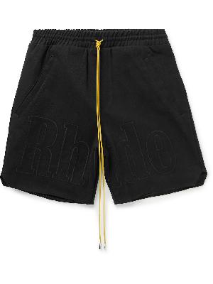 Rhude - Logo-Embroidered Cotton-Twill Drawstring Shorts