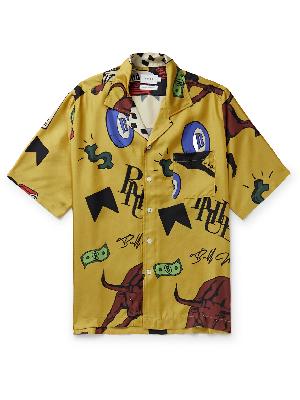 Rhude - Camp-Collar Printed Silk-Twill Shirt