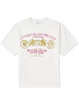 Rhude - Wine Club Printed Cotton-Jersey T-Shirt