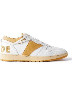 Rhude - Rhecess Colour-Block Distressed Leather Sneakers