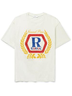 Rhude - Hopps Logo-Print Cotton-Jersey T-Shirt