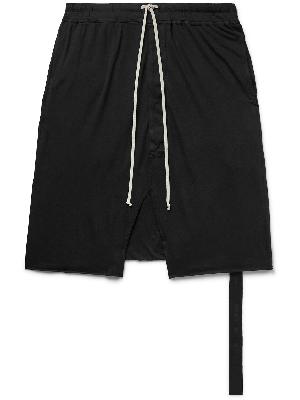 DRKSHDW by Rick Owens - Pods Wide-Leg Cotton-Jersey Drawstring Shorts
