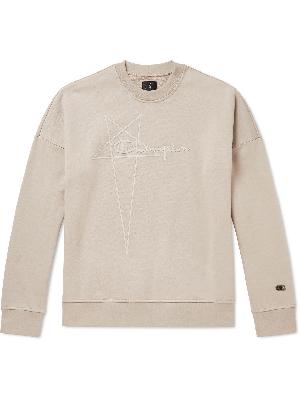 Rick Owens - Champion Logo-Embroidered Organic Cotton-Jersey Sweatshirt