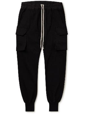DRKSHDW by Rick Owens - Mastodon Slim-Fit Tapered Cotton-Jersey Cargo Drawstring Trousers