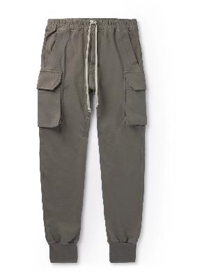 DRKSHDW by Rick Owens - Mastodon Slim-Fit Tapered Cotton-Jersey Cargo Drawstring Trousers
