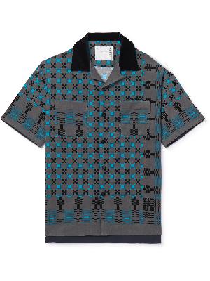 Sacai - Camp-Collar Printed Cotton-Corduroy Shirt