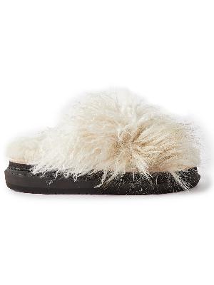 Sacai - Faux Shearling-Lined Faux Fur Slides