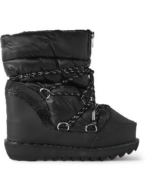 Sacai - Quilted Shell and Leather Lace-Up Boots