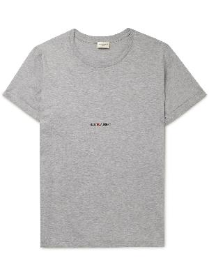SAINT LAURENT - Slim-Fit Logo-Print Cotton-Jersey T-Shirt