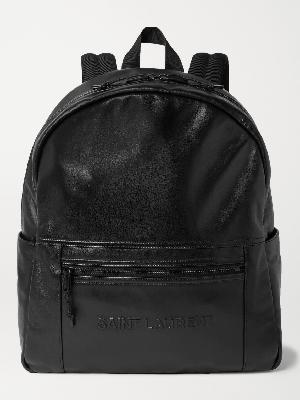 SAINT LAURENT - Logo-Embossed Leather Backpack