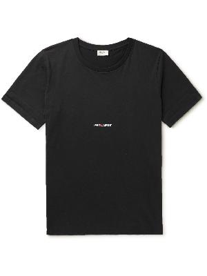 SAINT LAURENT - Logo-Print Cotton-Jersey T-Shirt