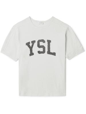SAINT LAURENT - Logo-Print Cotton-Jersey T-Shirt