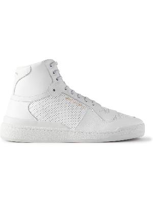 SAINT LAURENT - SL/24 Perforated Leather High-Top Sneakers