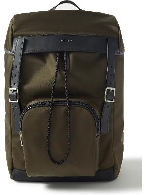 SAINT LAURENT - City Flap Leather-Trimmed Econyl Backpack