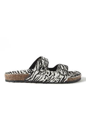 SAINT LAURENT - Jimmy Zebra-Print Calf Hair Sandals