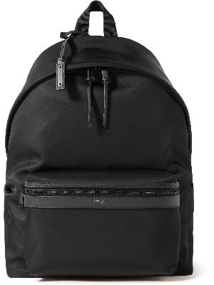 SAINT LAURENT - Leather-Trimmed Shell Backpack