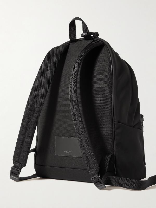 SAINT LAURENT - Leather-Trimmed Shell 