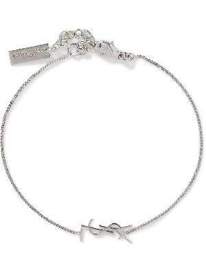 SAINT LAURENT - Logo-Detailed Silver-Tone Chain Bracelet