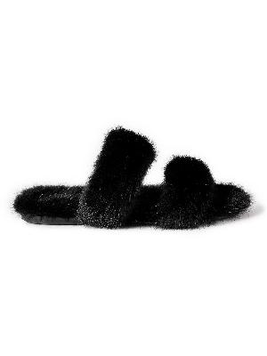 SAINT LAURENT - Faux Fur Slides