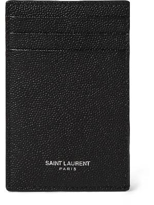 SAINT LAURENT - Pebble-Grain Leather Cardholder with Money Clip