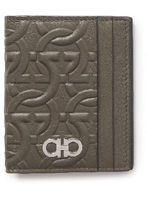 Salvatore Ferragamo - Logo-Appliquéd Embossed Full-Grain Leather Bifold Cardholder