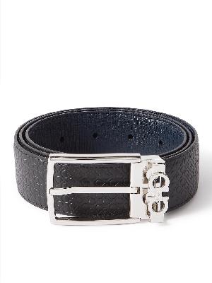 Salvatore Ferragamo - 3.5cm Reversible Debossed Leather Belt