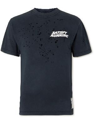 Satisfy - Distressed Logo-Print MothTech Cotton-Jersey T-Shirt