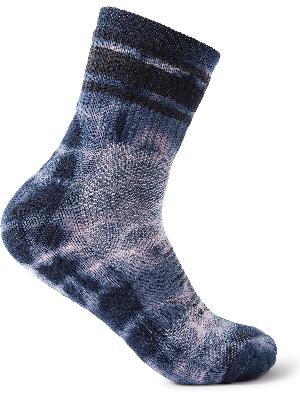 Satisfy - Tie-Dyed Ribbed Merino Wool-Blend Socks