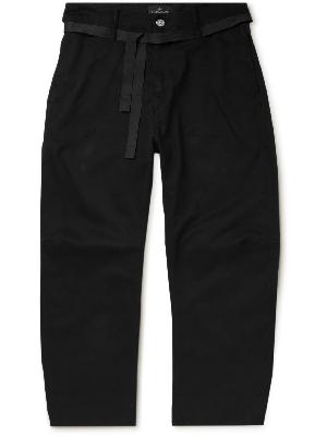Stone Island Shadow Project - Belted Garment-Dyed Straight-Leg Trousers