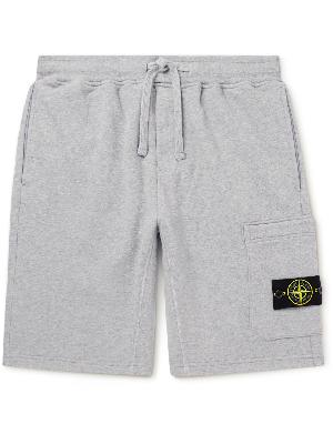 Stone Island - Straight-Leg Logo-Appliquéd Cotton-Jersey Drawstring Shorts
