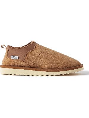 Suicoke - RON-M2ab-MID Shearling-Lined Suede and Jersey Slippers