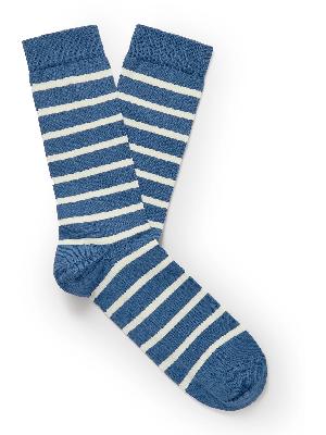 Sunspel - Striped Stretch Cotton-Blend Socks