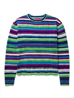 The Elder Statesman - Mirage Striped Wool and Cashmere-Blend Sweater