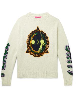 The Elder Statesman - Peace and Unity Jacquard-Knit Cashmere Sweater