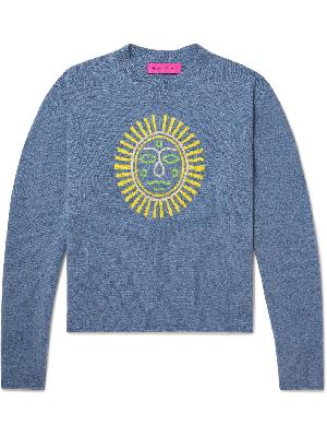 The Elder Statesman - Technicolor Sunshine Embroidered Cashmere Sweater