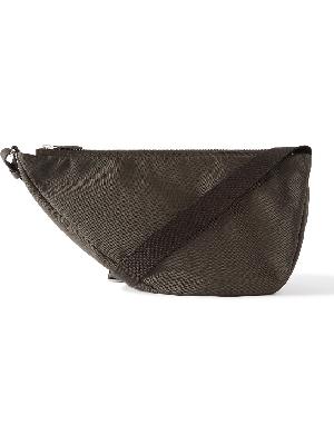 The Row - Leather-Trimmed Nylon-Canvas Messenger Bag