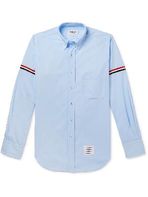 Thom Browne - Button-Down Collar Grosgrain-Trimmed Cotton-Poplin Shirt