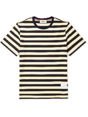 Thom Browne - Logo-Appliquéd Striped Cotton-Jersey T-Shirt