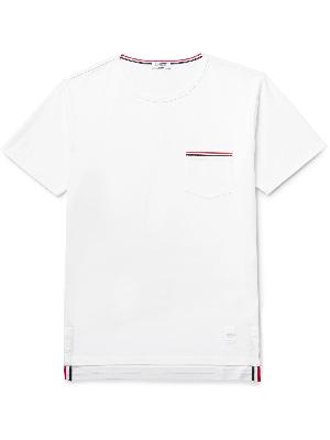 Thom Browne - Slim-Fit Grosgrain-Trimmed Cotton-Jersey T-Shirt