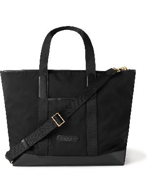 TOM FORD - Leather-Trimmed Recycled Nylon Tote Bag