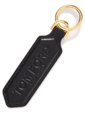 TOM FORD - Logo-Debossed Leather and Gold-Tone Key Fob