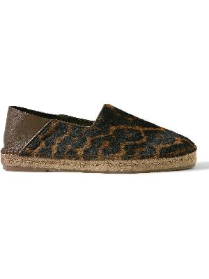 TOM FORD - Barnes Collapsible-Heel Leopard-Print Calf Hair and Leather Espadrilles