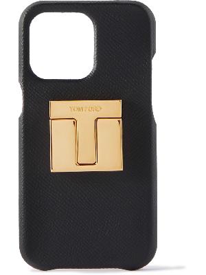 TOM FORD - Logo-Embellished Full-Grain Leather iPhone 12 Pro Case