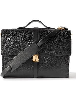 TOM FORD - Double Full-Grain Leather Messenger Bag