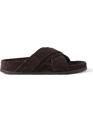TOM FORD - Wicklow Perforated Suede Slides