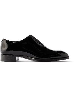 TOM FORD - Elkan Whole-Cut Patent-Leather Oxford Shoes