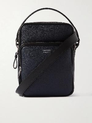 TOM FORD - Pebble-Grain Leather Messenger Bag
