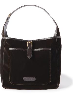 TOM FORD - Leather-Trimmed Velvet Tote Bag