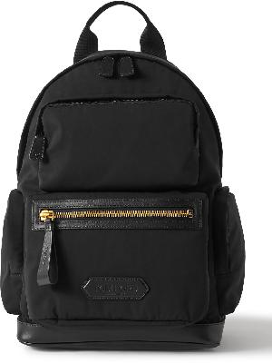 TOM FORD - Leather-Trimmed Recycled Nylon Backpack